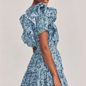 Loveshackfancy Blue Floral Dress